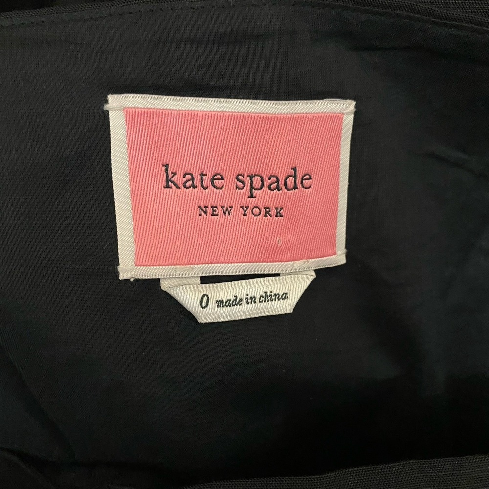 Kate Spade New York Side-Button Linen Blend Jumpsuit Wide Leg Blac Size 0 [1, 2] - Picture 6 of 8